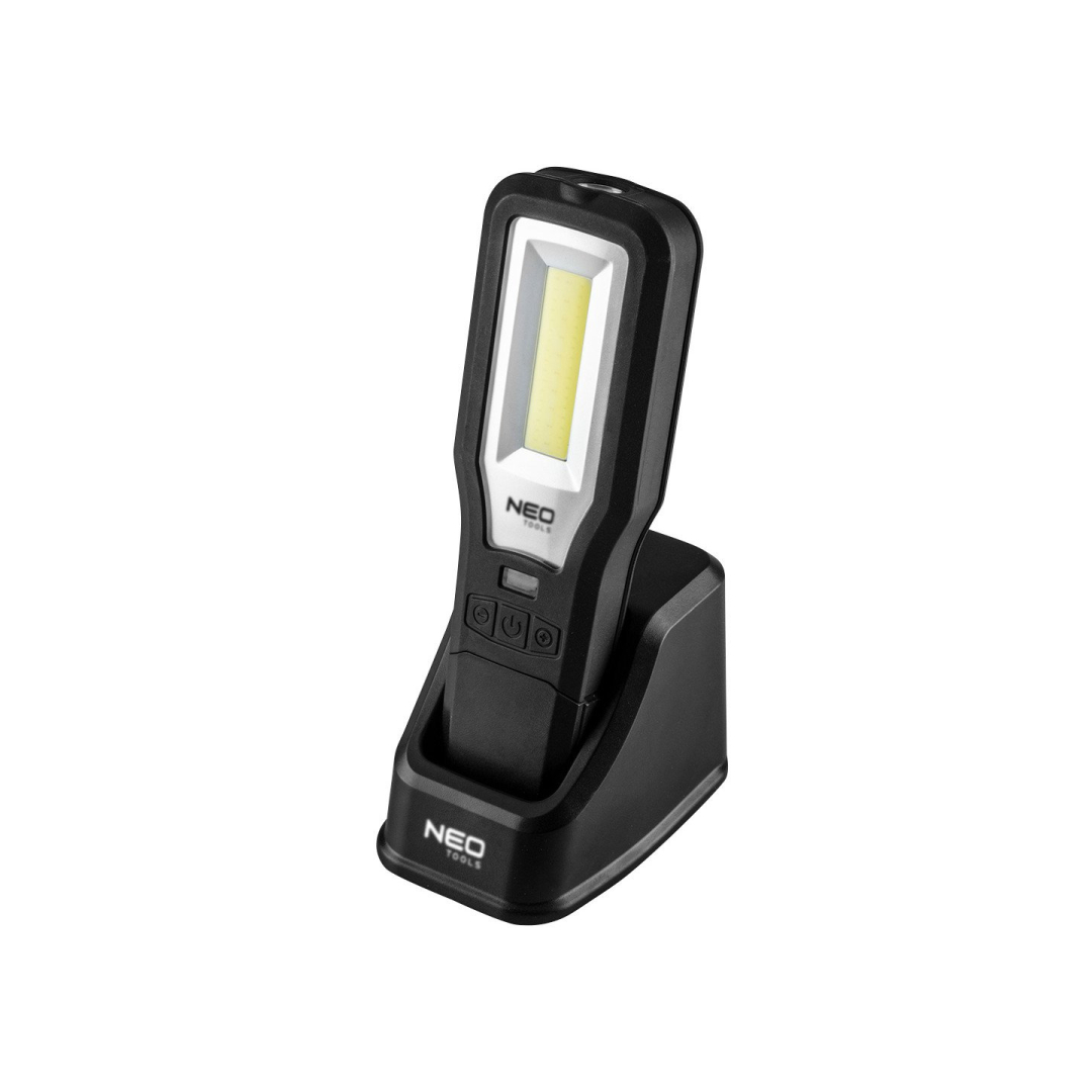 Dirbtuvių lempa 550 lm COB LED + pagrindas + įkroviklis