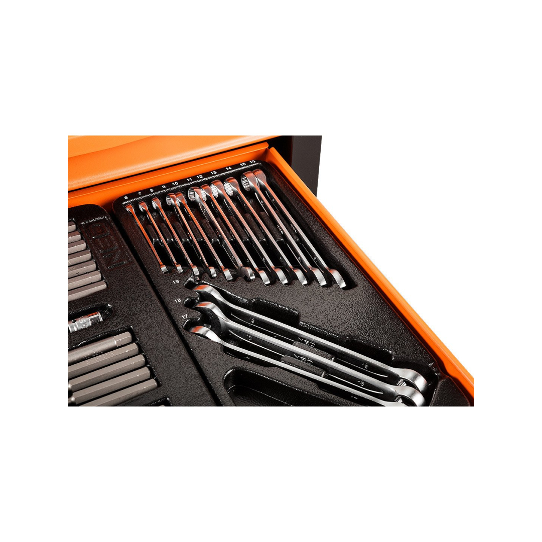 Dirbtuvių spintelė NEO, 5 stalčiai + 117 įrankių 8