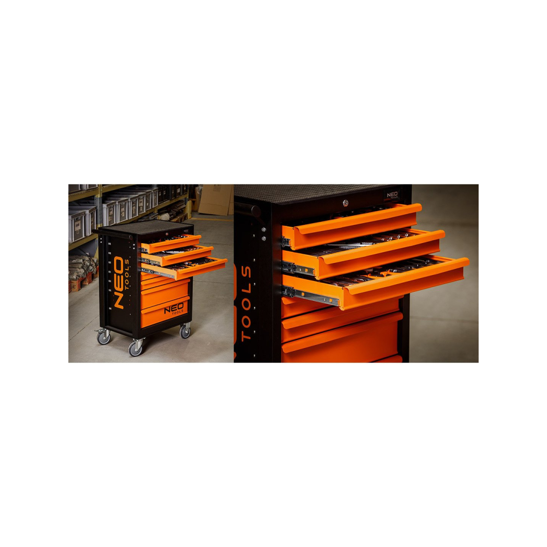 Dirbtuvių spintelė NEO, 7 stalčiai + 129 įrankiai 1