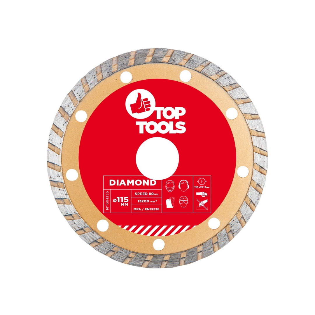 Diskas deimantinis  115 mm. Turbo Top Tools