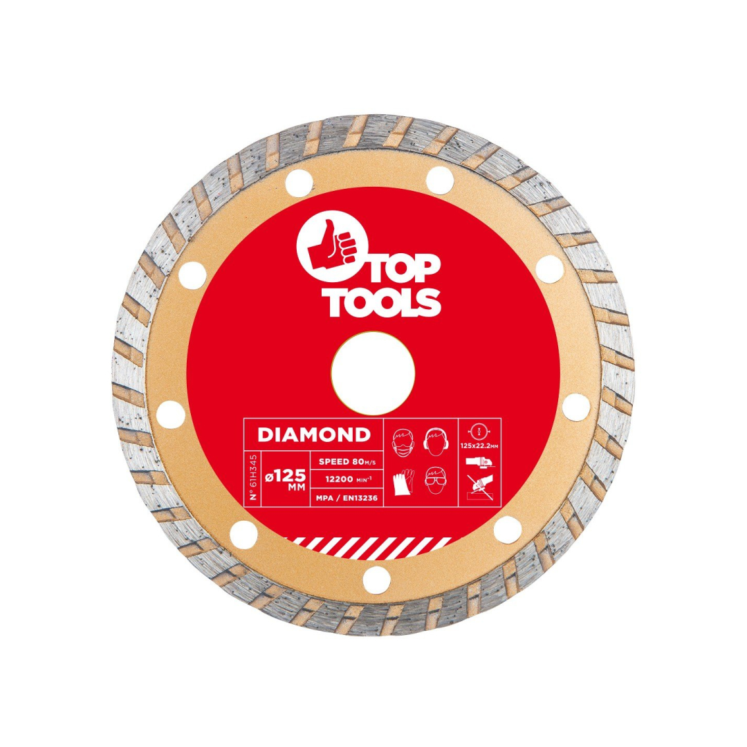 Diskas deimantinis  125 mm. Turbo Top Tools