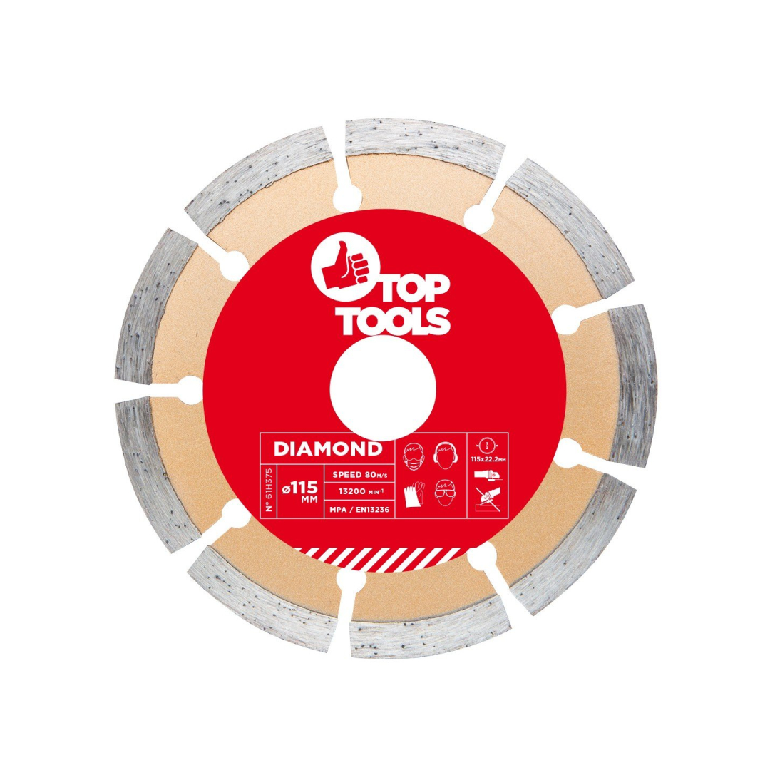 Diskas deimantinis segmentinis 115 mm. Top Tools
