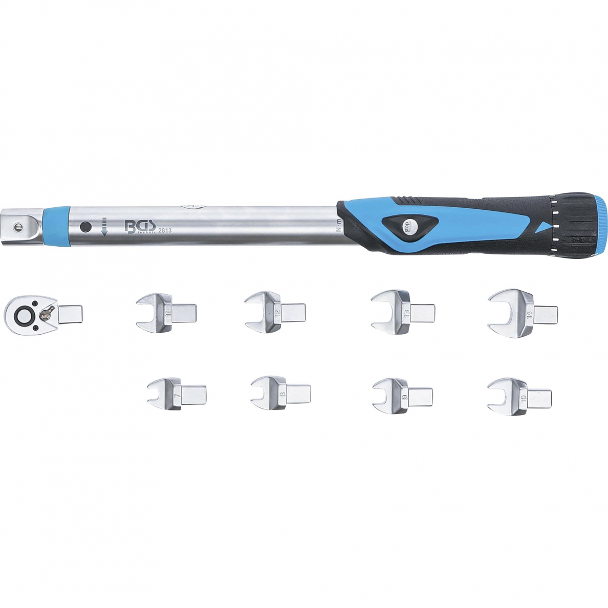 Dinamometrinio rakto rinkinys BGS-technic, 6.3 mm (1/4"), 10 - 50 Nm, 10 vnt. 1 Dinamometrinio rakto rinkinys BGS-technic, 6.3 mm (1/4"), 10 - 50 Nm, 10 vnt. 1