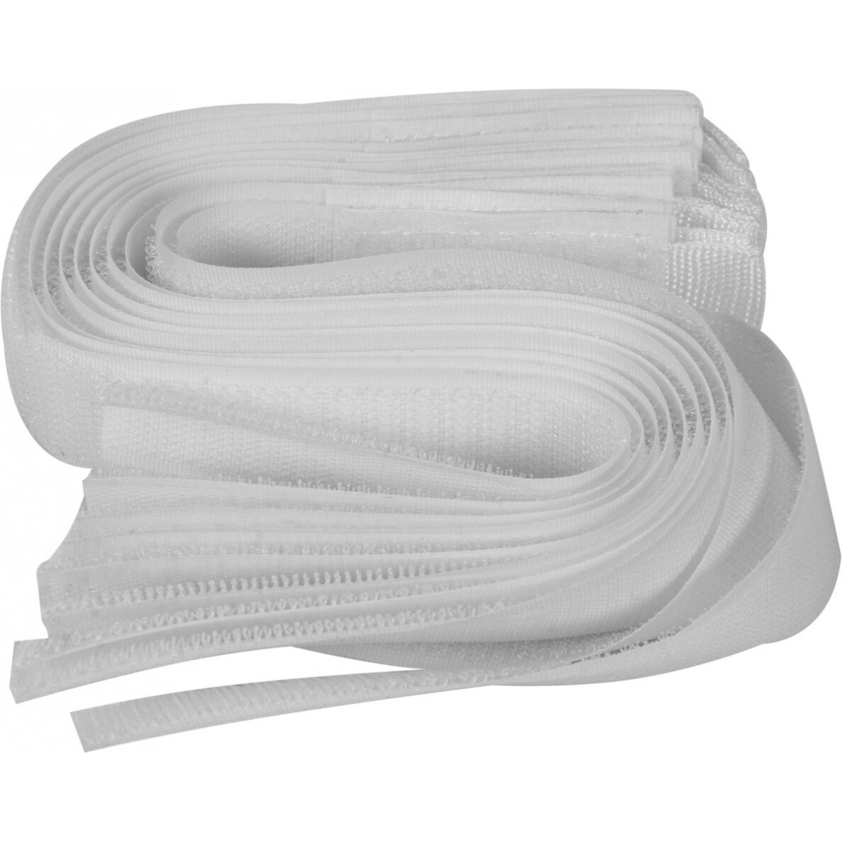 Dirželiai laidams su velcro | balti | 300 mm / 10 vnt. (73843)