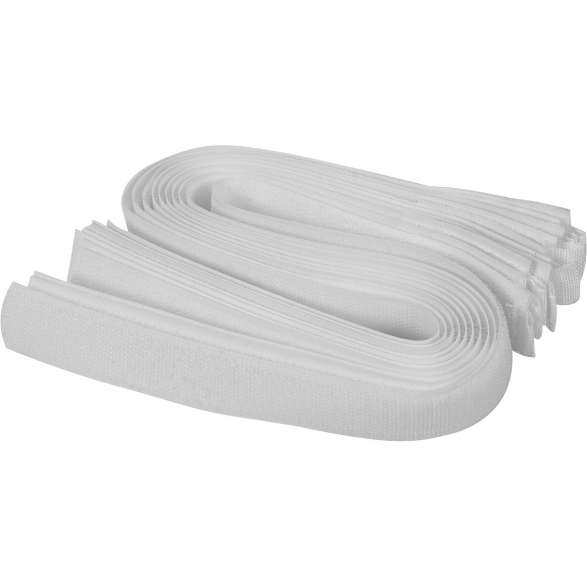 Dirželiai laidams su velcro | balti | 450 mm / 10 vnt. (73845)