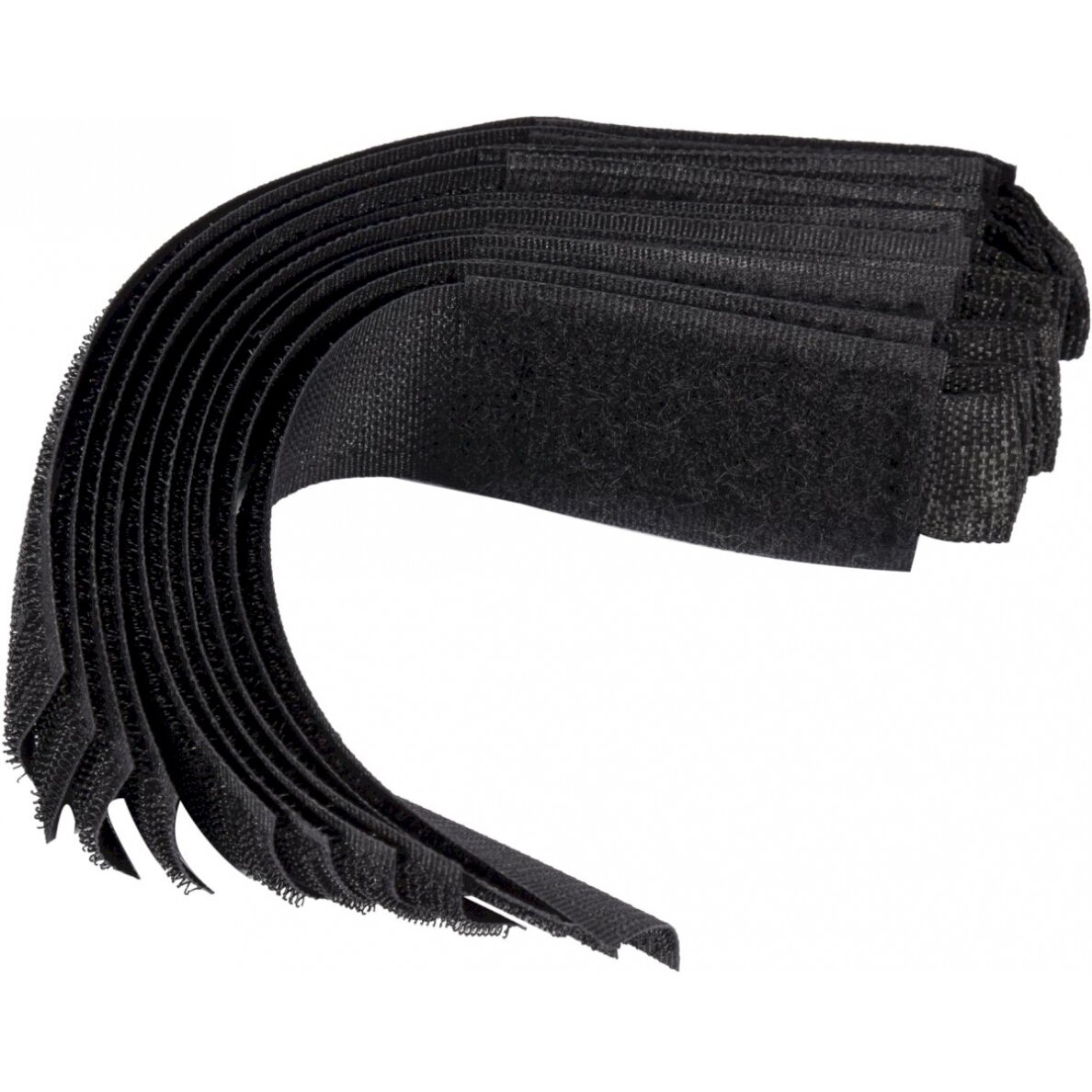 Dirželiai laidams su velcro | juodi | 150 mm / 10 vnt. (73850) Dirželiai laidams su velcro | juodi | 150 mm / 10 vnt. (73850)