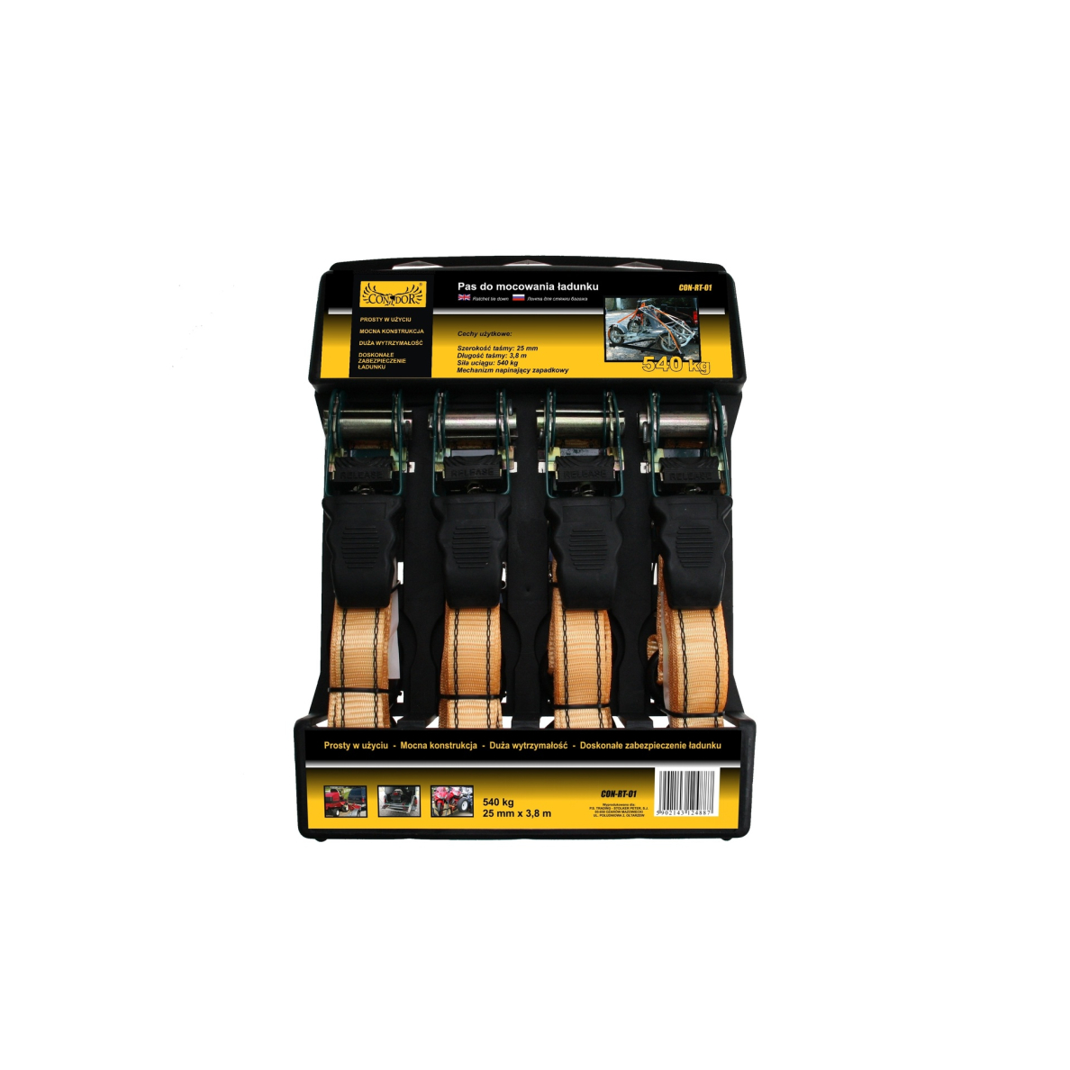 Diržų komplektas, 540 kg, 4 vnt.