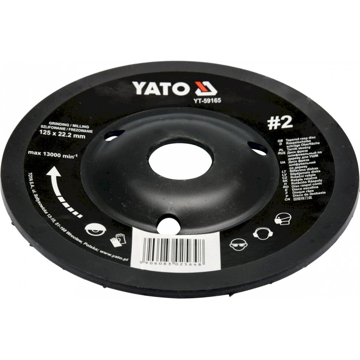 Diskas/freza medžiui 125mm, No2 (YT-59165)