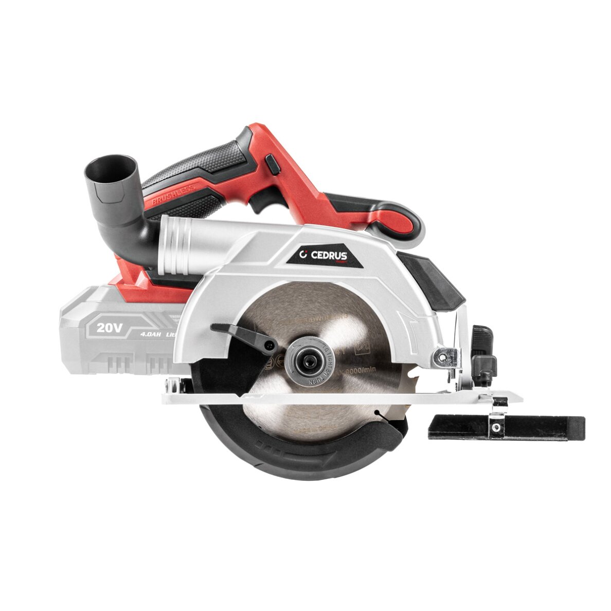 Akumuliatorinis diskinis pjūklas Cedrus CEDCSB165LI, 20 V (be akum. ir krov.) Akumuliatorinis diskinis pjūklas Cedrus CEDCSB165LI, 20 V (be akum. ir krov.)