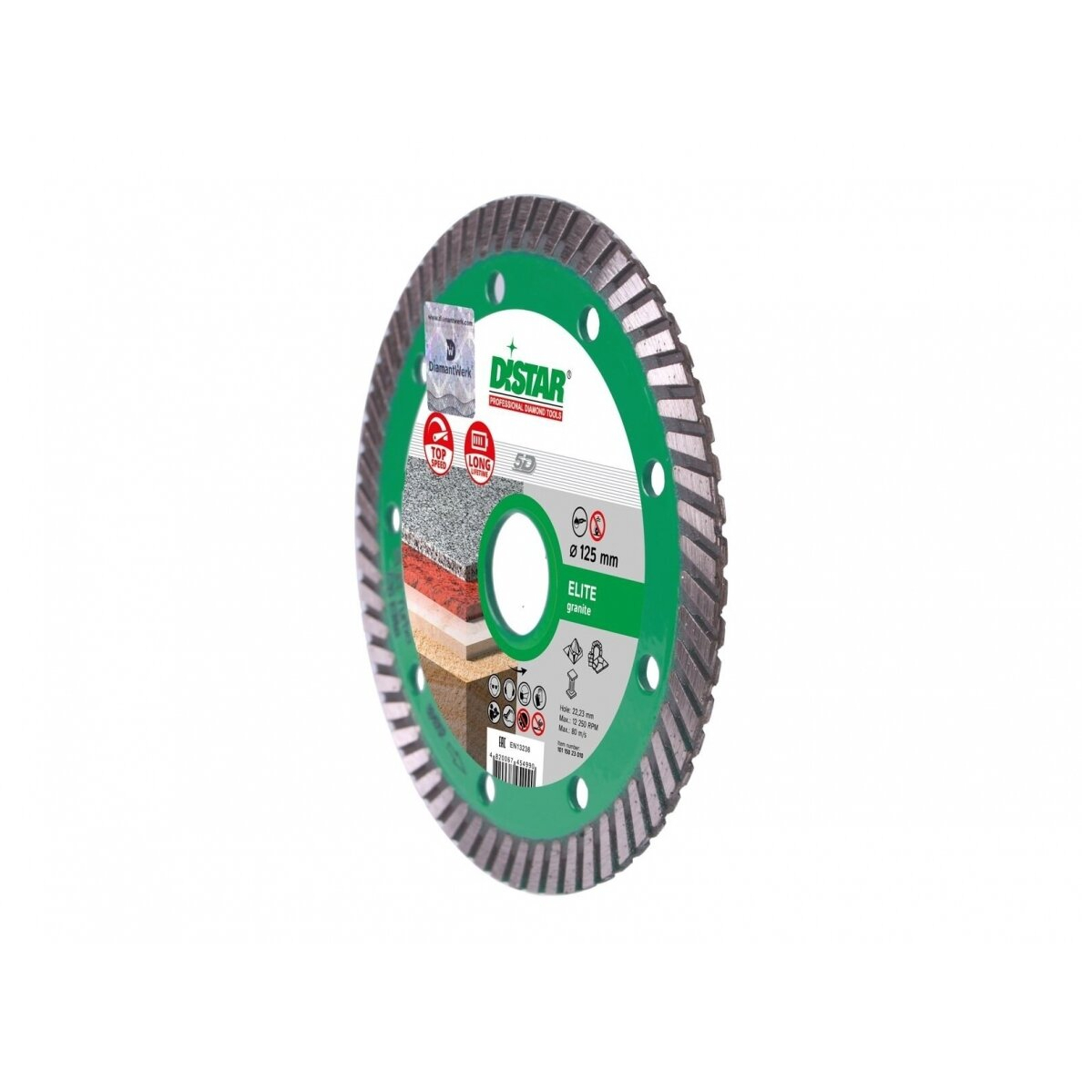 DISTAR TURBO ELITE 5D deimantinis diskas granitui, 115mm 2 DISTAR TURBO ELITE 5D deimantinis diskas granitui, 115mm 2