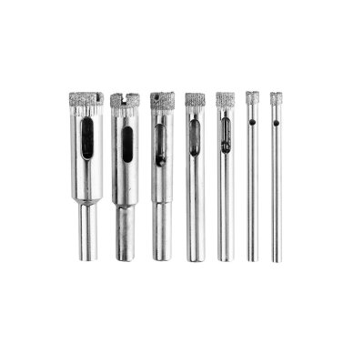 „Diamond“ grąžtai 4–12 mm su vadovu, rinkinys 8 vnt. 2