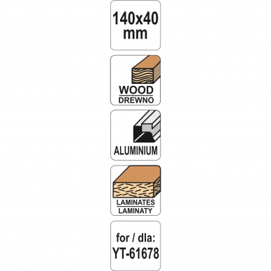 Ašmenys dildei gipso kartonui Yato, 140 mm 3 Ašmenys dildei gipso kartonui Yato, 140 mm 3