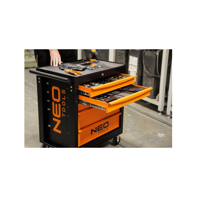 Dirbtuvių spintelė NEO, 5 stalčiai + 117 įrankių 1