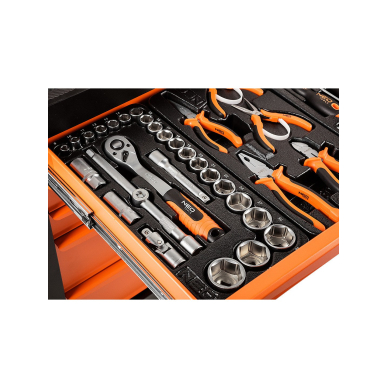 Dirbtuvių spintelė NEO, 5 stalčiai + 117 įrankių 7