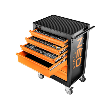 Dirbtuvių spintelė NEO, 6 stalčiai + 149 įrankiai 4 Dirbtuvių spintelė NEO, 6 stalčiai + 149 įrankiai 4