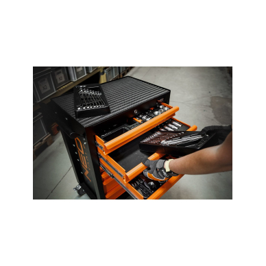 Dirbtuvių spintelė NEO, 7 stalčiai + 129 įrankiai 2