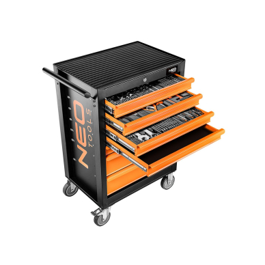 Dirbtuvių spintelė NEO, 7 stalčiai + 129 įrankiai Dirbtuvių spintelė NEO, 7 stalčiai + 129 įrankiai