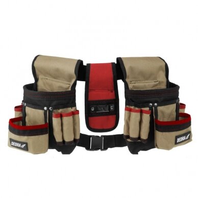 Diržas įrankiams Dedra N0033, 16 kišeniu 20x10x28cm 2vnt. Diržas įrankiams Dedra N0033, 16 kišeniu 20x10x28cm 2vnt.