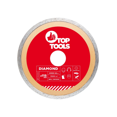 Diskas deimantinis ištisas 115 mm. Top Tools