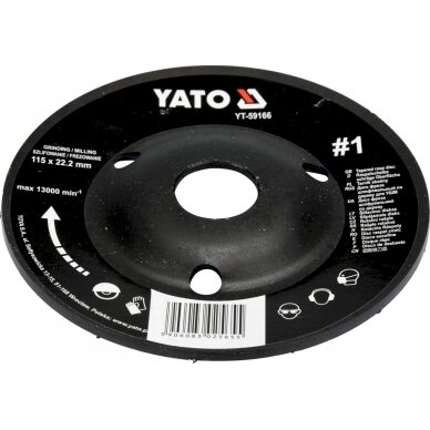 Diskas/freza medžiui 115mm, No1 (YT-59166)