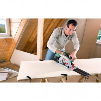 Diskinis pjūklas Bosch PKS 66 AF, 1600W + 2x35 cm kreipiančioji liniuotė 1 Diskinis pjūklas Bosch PKS 66 AF, 1600W + 2x35 cm kreipiančioji liniuotė 1