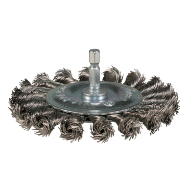 Disko formos šveitimo šepetys Makita D-76722, 100mm, su 1/4'' šešiakampiu antgaliu Disko formos šveitimo šepetys Makita D-76722, 100mm, su 1/4'' šešiakampiu antgaliu