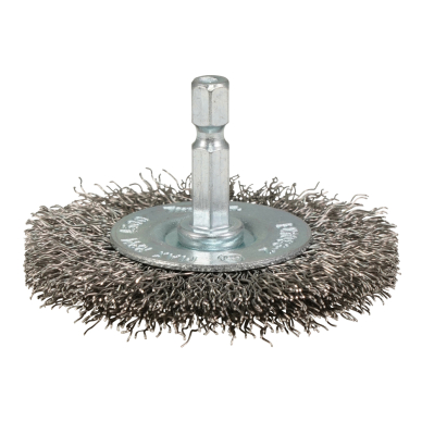 Disko formos šveitimo šepetys Makita D-76629, 63mm, su 1/4'' šešiakampiu antgaliu Disko formos šveitimo šepetys Makita D-76629, 63mm, su 1/4'' šešiakampiu antgaliu