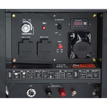 Dyzelinis generatorius DAEWOO DDAE 11000XE, 7.5kW, + automatinio valdymo blokas ATS15-DDAE 6