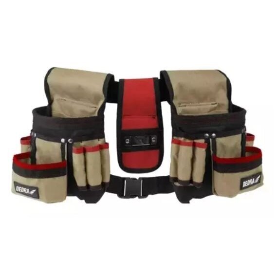 Diržas įrankiams Dedra N0033, 16 kišeniu 20x10x28cm 2vnt. 1