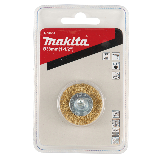 Disko formos šveitimo šepetys Makita D-73651, 38mm, 1/4" 2