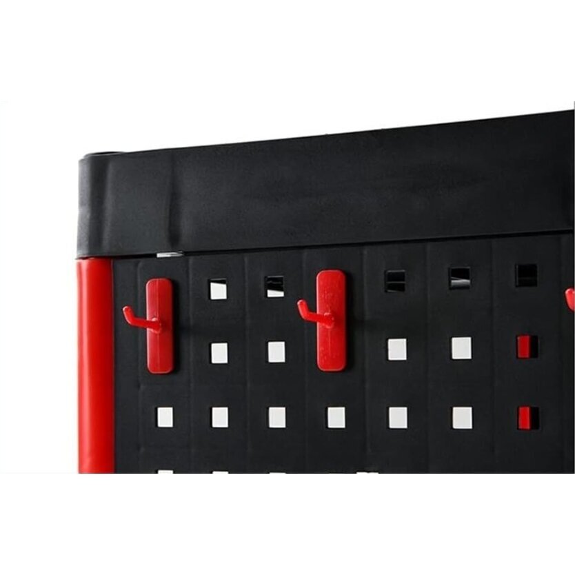 Dirbtuvių vežimėlis | 3 lygių kompozitas su dalių saugykla | + 2 perforacijos su 8 kabliukais (WT3P) 2 Dirbtuvių vežimėlis | 3 lygių kompozitas su dalių saugykla | + 2 perforacijos su 8 kabliukais (WT3P) 2