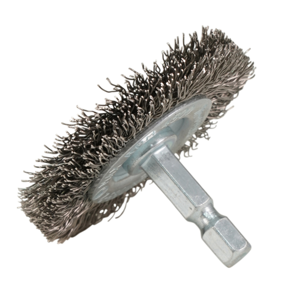 Disko formos šveitimo šepetys Makita D-76613, 50mm, su 1/4'' šešiakampiu antgaliu 2 Disko formos šveitimo šepetys Makita D-76613, 50mm, su 1/4'' šešiakampiu antgaliu 2