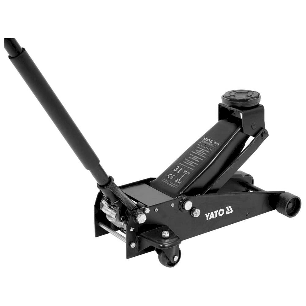 Domkratas su ratukais | hidraulinis | 2 stūmokliai / greitas kėlimas | 3 t (YT-17214) Domkratas su ratukais | hidraulinis | 2 stūmokliai / greitas kėlimas | 3 t (YT-17214)