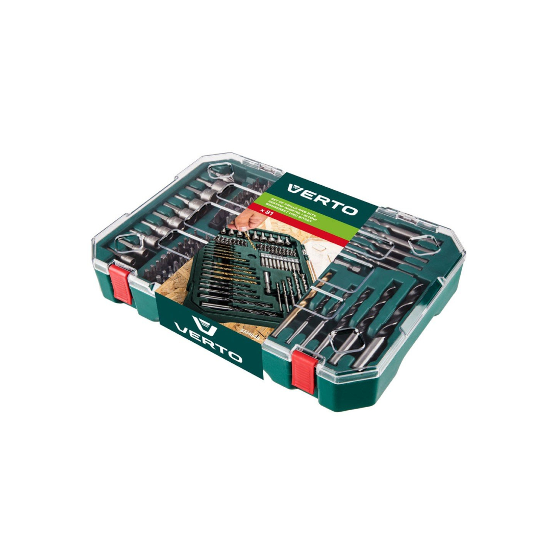 Drill and bits set, 81 vnt, socket bits 1