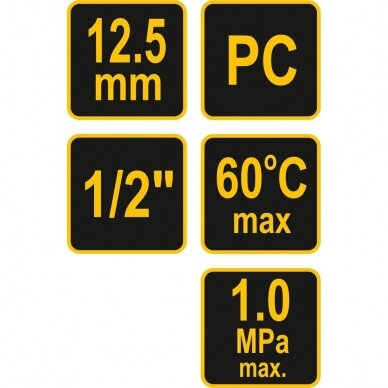 Drėgmės surinkėjas, reguliatorius su manometru ir tepaline Vorel, 1/2" 7 Drėgmės surinkėjas, reguliatorius su manometru ir tepaline Vorel, 1/2" 7