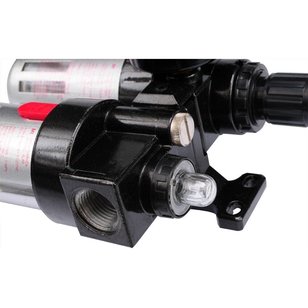 Drėgmės surinkėjas, reguliatorius su manometru ir tepaline Vorel, 1/2" 5 Drėgmės surinkėjas, reguliatorius su manometru ir tepaline Vorel, 1/2" 5