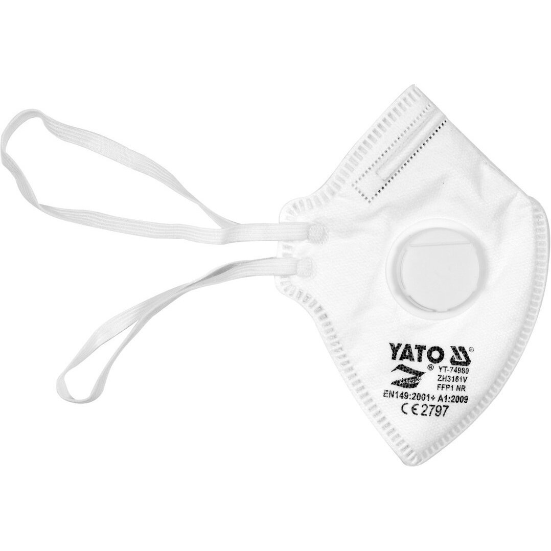 Dulkių kaukės su vožtuvu | sertifikuota FFP1 | 5 vnt. (YT-74980)