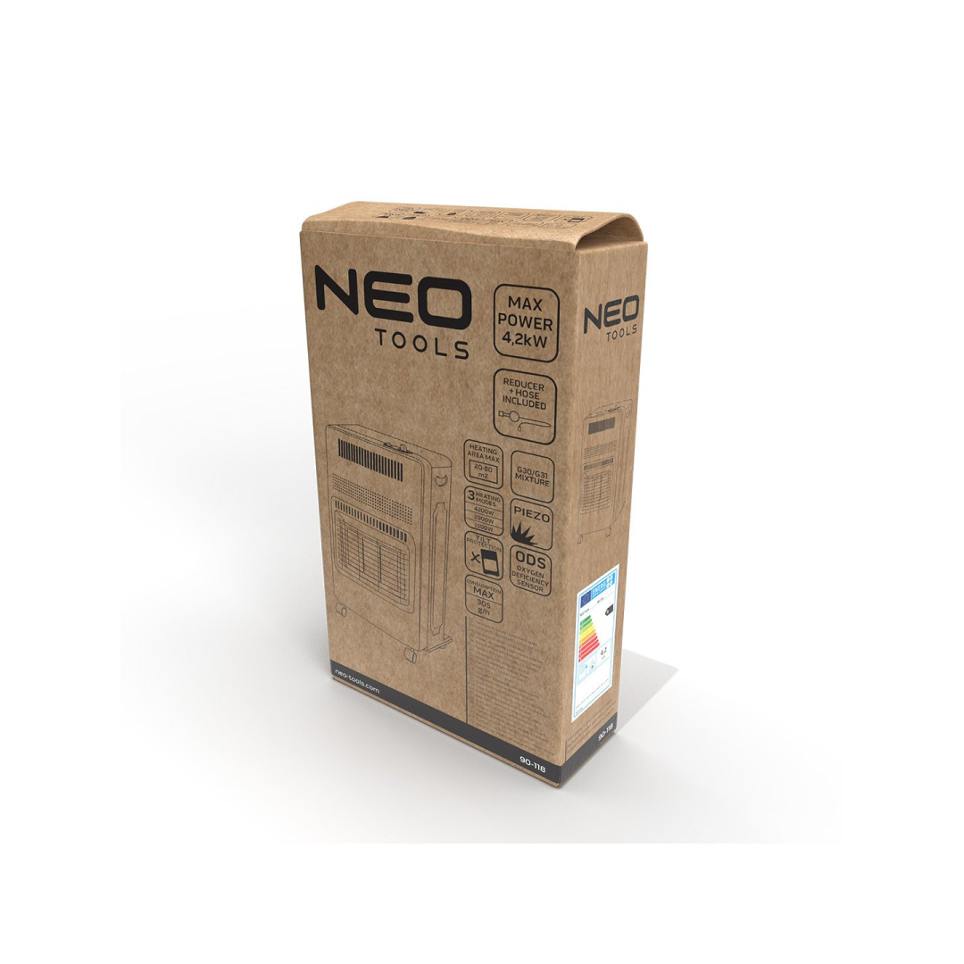 Dujinė balioninė viryklė su reguliatoriumi ir žarna NEO, 4200W 1 Dujinė balioninė viryklė su reguliatoriumi ir žarna NEO, 4200W 1