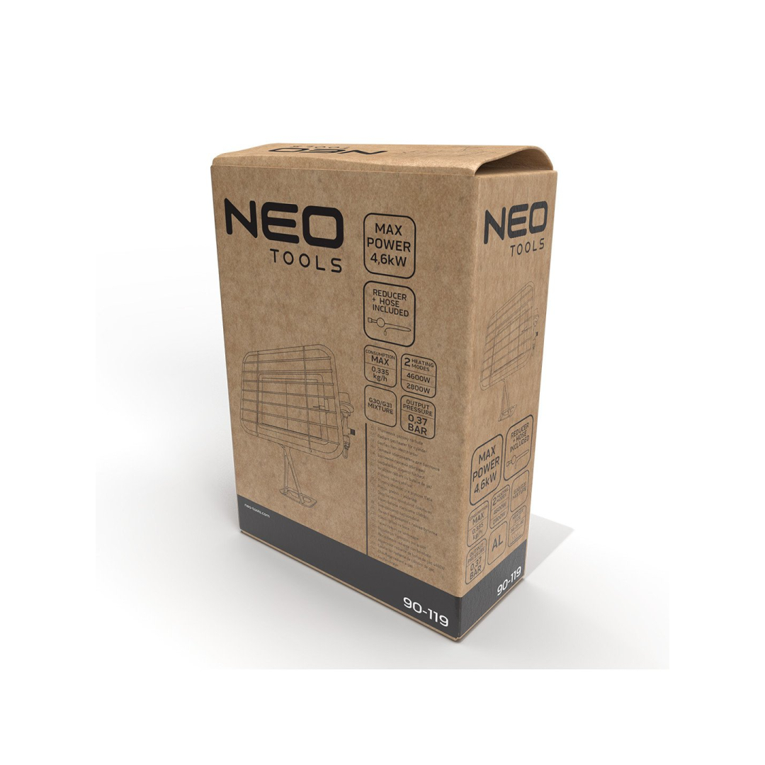 Dujinis balioninis spindulinis šildytuvas NEO, 4600W 1 Dujinis balioninis spindulinis šildytuvas NEO, 4600W 1