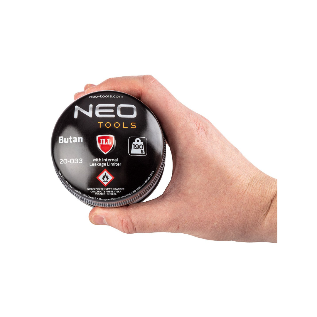 Dujų litavimo lempa, skirta naudoti su 190 g kasetėmis + 4 dujų kasetės 2