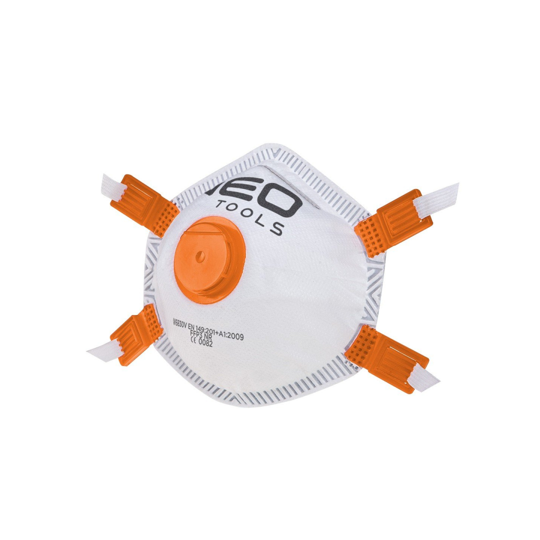 Dulkių apsaugos puskaukė, FFP3, with valve and silicone sealing inside, 3 vnt Dulkių apsaugos puskaukė, FFP3, with valve and silicone sealing inside, 3 vnt