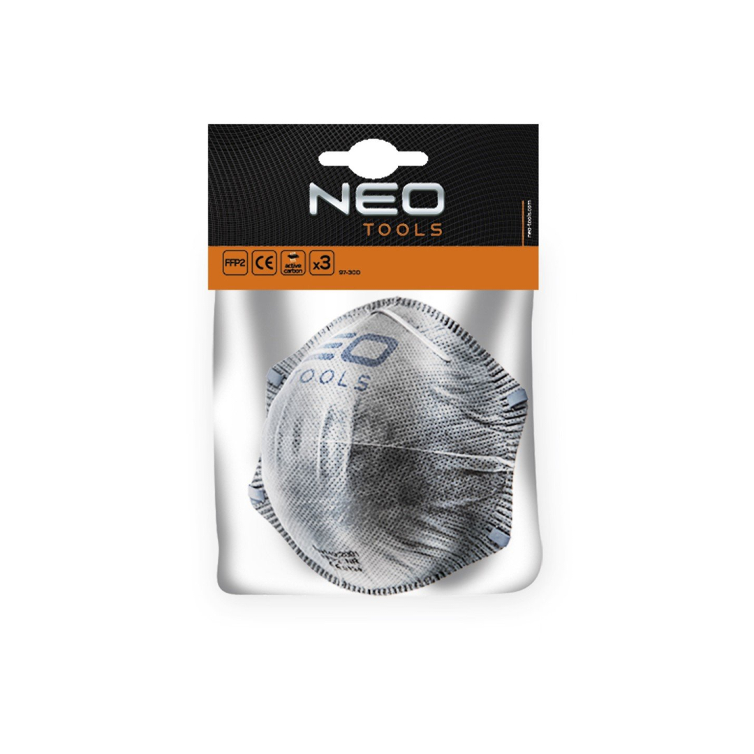 Dulkių apsaugos puskaukė su aktyvia anglimi, FFP2, 3 vnt 1
