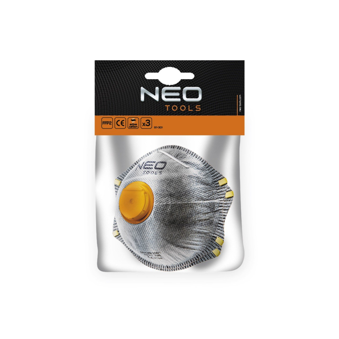 Dulkių apsaugos puskaukė su aktyvia anglimi, one valve, FFP2, 3 vnt 1