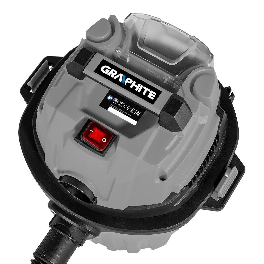 Akumuliatorinis dulkių siurblys pramoninis Graphite 58GE133, 18V 1 Akumuliatorinis dulkių siurblys pramoninis Graphite 58GE133, 18V 1