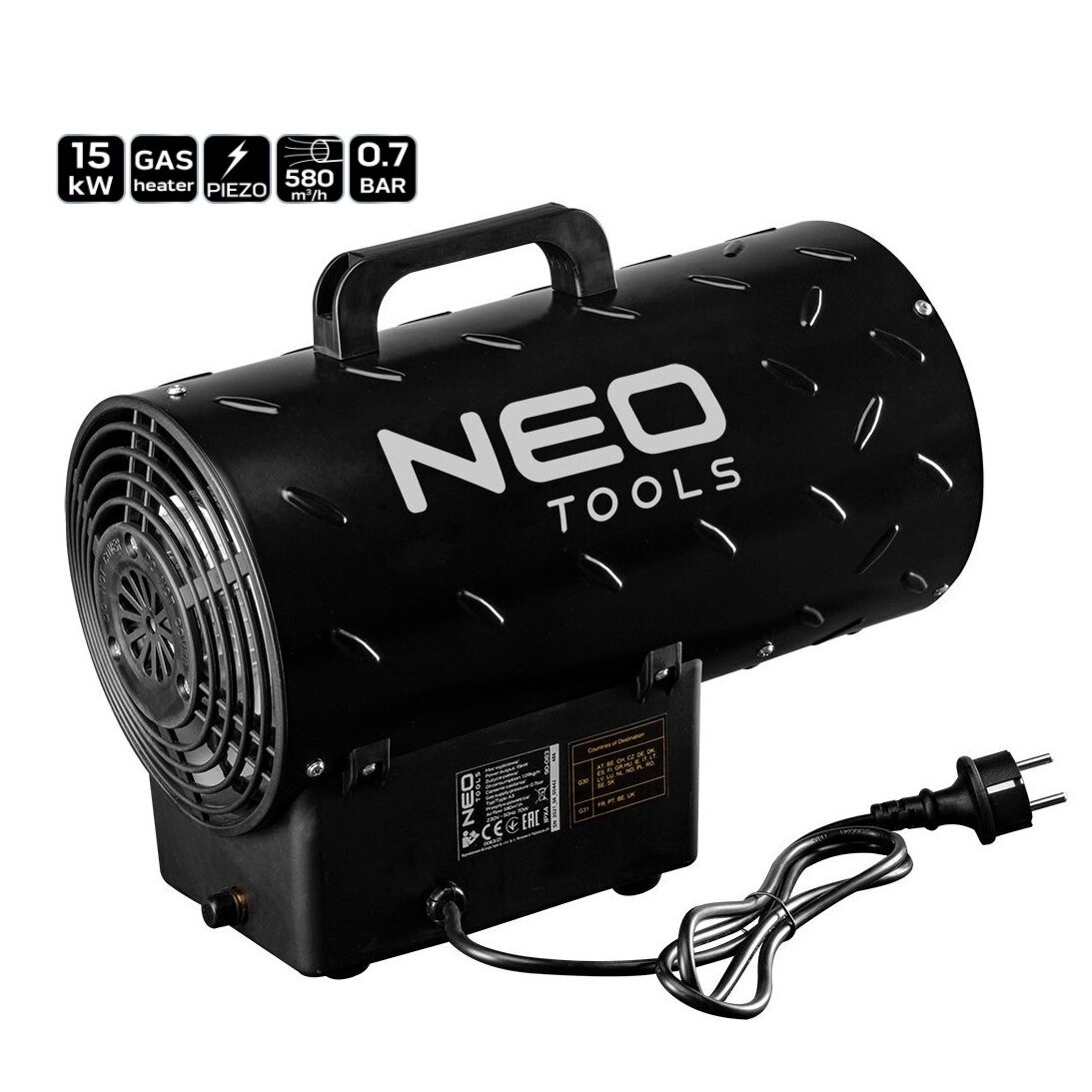 Dujinis šildytuvas Neo 90-083, 15KW Dujinis šildytuvas Neo 90-083, 15KW