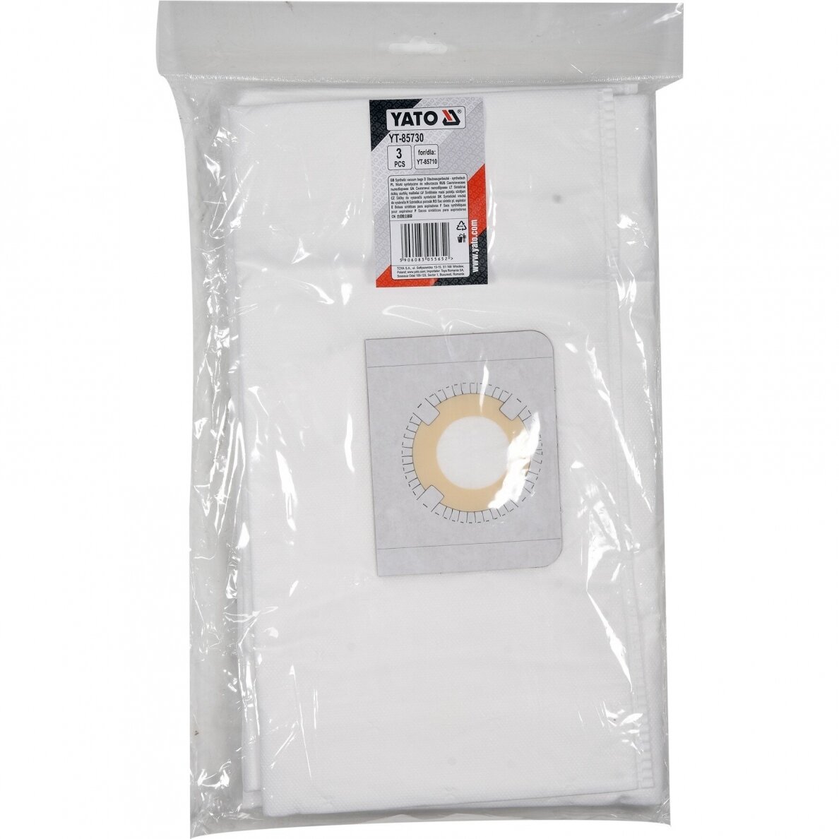 Dulkių maišai siurbliui Yato 70 l (skirta YT-85710 ir kt.), 3 vnt. 1