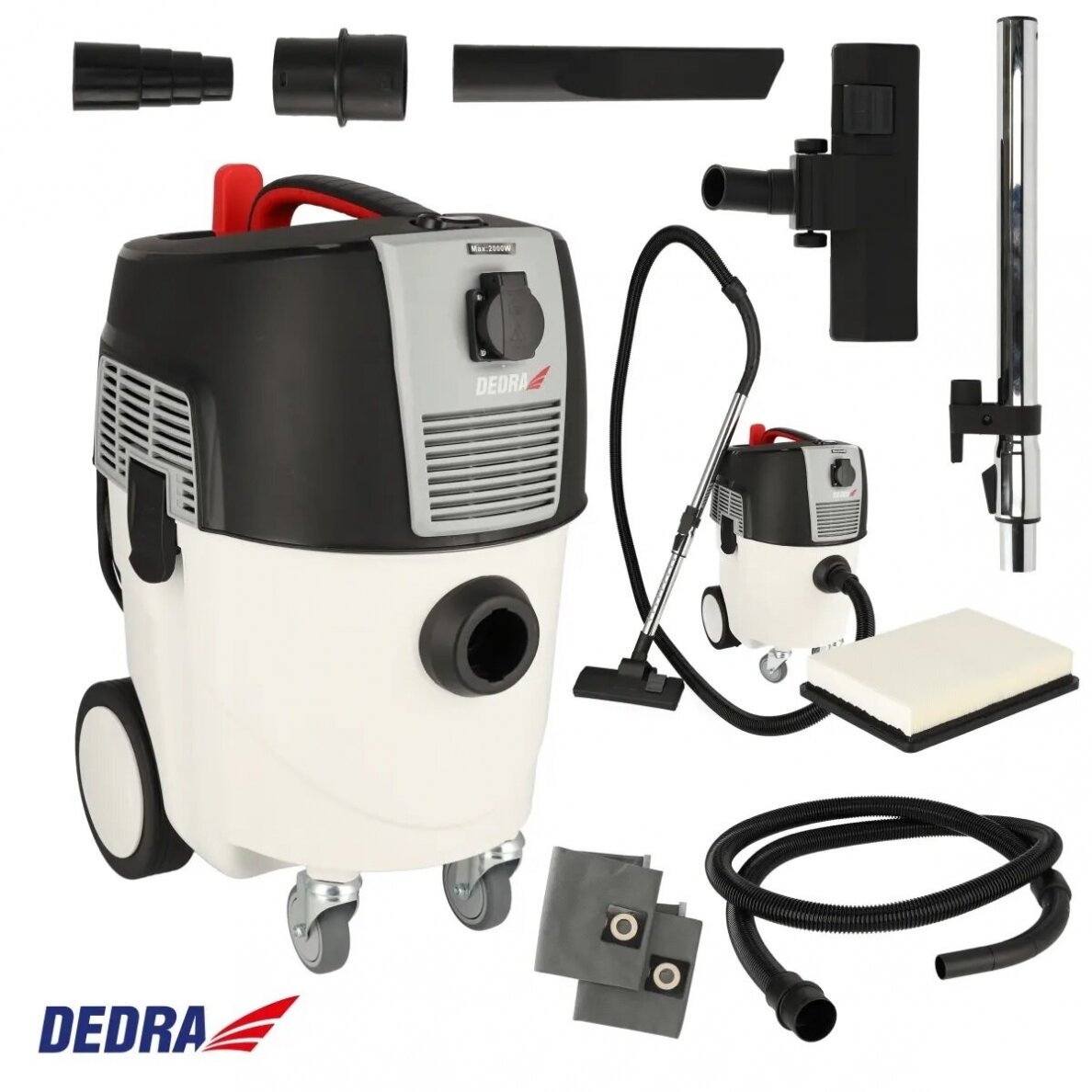 Dulkių siurblys DEDRA DED6607, 1600W (automatinis filtro nupurtymas) Dulkių siurblys DEDRA DED6607, 1600W (automatinis filtro nupurtymas)
