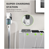 Akumuliatorinis dulkių siurblys – šluota Greenworks GD24SVK4S, 24 V,  4,0 Ah, (su stovu)