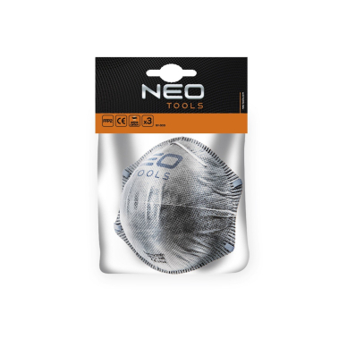 Dulkių apsaugos puskaukė su aktyvia anglimi, FFP2, 3 vnt 1