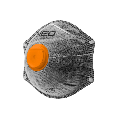 Dulkių apsaugos puskaukė su aktyvia anglimi, one valve, FFP2, 3 vnt Dulkių apsaugos puskaukė su aktyvia anglimi, one valve, FFP2, 3 vnt